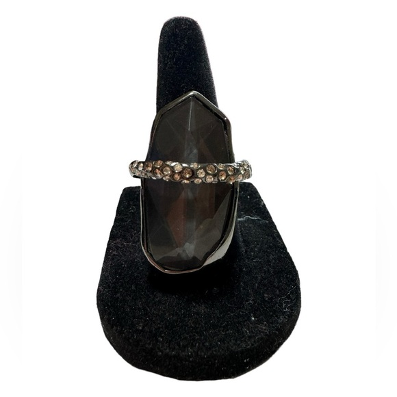 Alexis Bittar Miss Havisham Orbiting Crystal Cocktail Doublet Ring - Picture 1 of 10